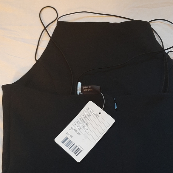 High Neck Black Mini Dress - Picture 4 of 4